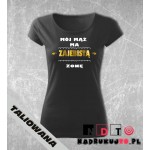 Koszulka z nadrukiem - Mój mąż ma zajebistą żonę Koszulka z nadrukiem - Mój mąż ma zajebistą żonę