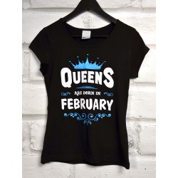Queens are born in - Super koszulka na urodziny