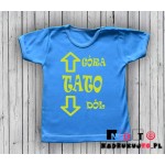 Koszulka niemowlęca z nadrukiem - Tato góra dół