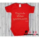 Body dziecięce z nadrukiem - cycuś albo psikus Body dziecięce z nadrukiem - cycuś albo psikus