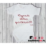 Body dziecięce z nadrukiem - cycuś albo psikus Body dziecięce z nadrukiem - cycuś albo psikus
