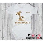 Body dziecięce z nadrukiem - wakacje pod palemką Body dziecięce z nadrukiem - wakacje pod palemką