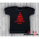 Koszulka niemowlęca z nadrukiem - Choinka Wesołych Świąt Koszulka niemowlęca z nadrukiem - Choinka Wesołych Świąt