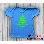 Koszulka niemowlęca z nadrukiem - Choinka Wesołych Świąt Koszulka niemowlęca z nadrukiem - Choinka Wesołych Świąt