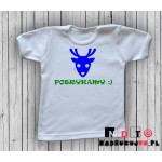 Koszulka niemowlęca z nadrukiem - Pobrykamy Koszulka niemowlęca z nadrukiem - Pobrykamy