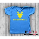 Koszulka niemowlęca z nadrukiem - Pobrykamy Koszulka niemowlęca z nadrukiem - Pobrykamy
