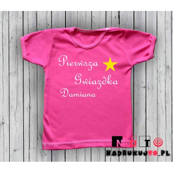Koszulka niemowlęca z nadrukiem - pierwsza gwiazdka Koszulka niemowlęca z nadrukiem - pierwsza gwiazdka