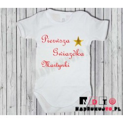 Body dziecięce z nadrukiem - pierwsza gwiazdka