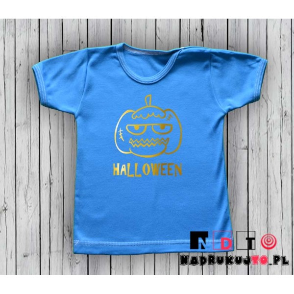 Koszulka niemowlęca z nadrukiem - straszna dynia na halloween Koszulka niemowlęca z nadrukiem - straszna dynia na halloween