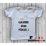 Koszulka niemowlęca z nadrukiem - cukierek albo psikus Koszulka niemowlęca z nadrukiem - cukierek albo psikus
