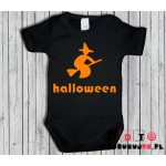 Body dziecięce z nadrukiem - czarownica na miotle Body dziecięce z nadrukiem - czarownica na miotle