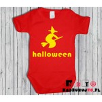 Body dziecięce z nadrukiem - czarownica na miotle Body dziecięce z nadrukiem - czarownica na miotle