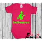 Body dziecięce z nadrukiem - czarownica na miotle Body dziecięce z nadrukiem - czarownica na miotle