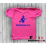 Koszulka niemowlęca z nadrukiem - czarownica na miotle Koszulka niemowlęca z nadrukiem - czarownica na miotle