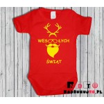 Body dziecięce z nadrukiem - Wesołych Świąt Body dziecięce z nadrukiem - Wesołych Świąt