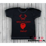 Koszulka niemowlęca z nadrukiem - Wesołych Świąt Koszulka niemowlęca z nadrukiem - Wesołych Świąt
