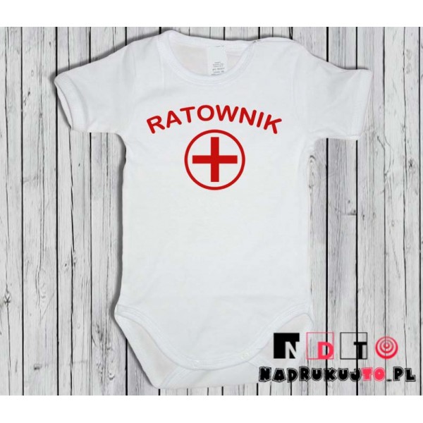 Body dziecięce z nadrukiem - Ratownik Body dziecięce z nadrukiem - Ratownik