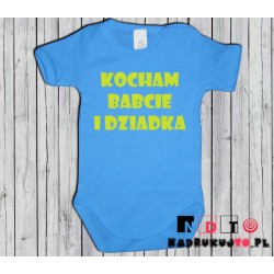 Body dziecięce z nadrukiem - kocham babcię i dziadka