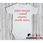 Body dziecięce z nadrukiem - jestem Gabrysia i zamiast kołysanek słucham metalu Body dziecięce z nadrukiem - jestem Gabrysia i zamiast kołysanek słucham metalu