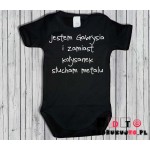 Body dziecięce z nadrukiem - jestem Gabrysia i zamiast kołysanek słucham metalu Body dziecięce z nadrukiem - jestem Gabrysia i zamiast kołysanek słucham metalu
