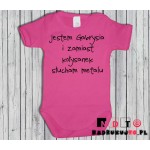 Body dziecięce z nadrukiem - jestem Gabrysia i zamiast kołysanek słucham metalu Body dziecięce z nadrukiem - jestem Gabrysia i zamiast kołysanek słucham metalu