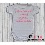Body dziecięce z nadrukiem - jestem Gabrysia i zamiast kołysanek słucham metalu Body dziecięce z nadrukiem - jestem Gabrysia i zamiast kołysanek słucham metalu
