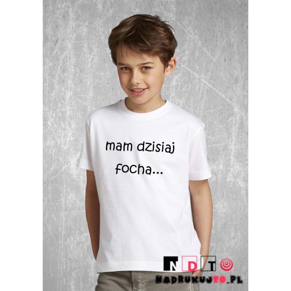Koszulka dziecięca z nadrukiem - mam dzisiaj focha Koszulka dziecięca z nadrukiem - mam dzisiaj focha