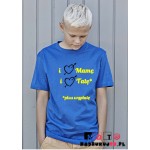 Koszulka dziecięca z nadrukiem - i love mamę, i love tatę* (plus wypłatę) Koszulka dziecięca z nadrukiem - i love mamę, i love tatę* (plus wypłatę)