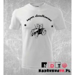 Koszulka z nadrukiem - Super działkowiec z traktorem Koszulka z nadrukiem - Super działkowiec z traktorem