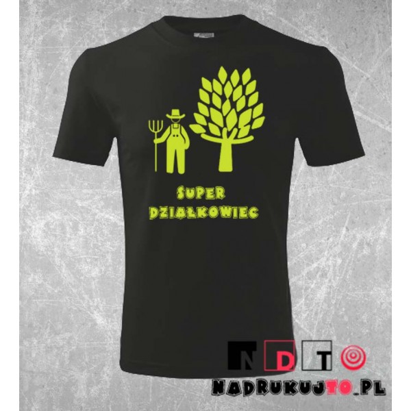 Koszulka z nadrukiem - Super działkowiec Koszulka z nadrukiem - Super działkowiec