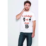 Koszulka z nadrukiem - W walentynki walę drinki Koszulka z nadrukiem - W walentynki walę drinki