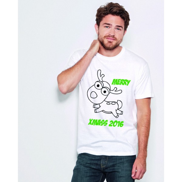 Koszulka z nadrukiem świątecznym - Renifer Koszulka z nadrukiem świątecznym - Renifer