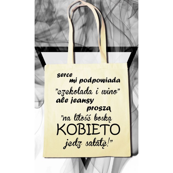 Serce mi podpowiada - czekolada i wino... - torba ekologiczna Serce mi podpowiada - czekolada i wino... - torba ekologiczna